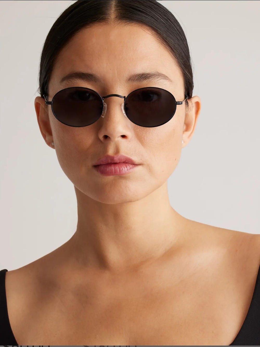 Quince Black Oval Women's Sunglasses